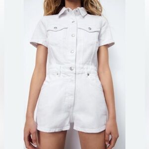 Zara Denim Romper